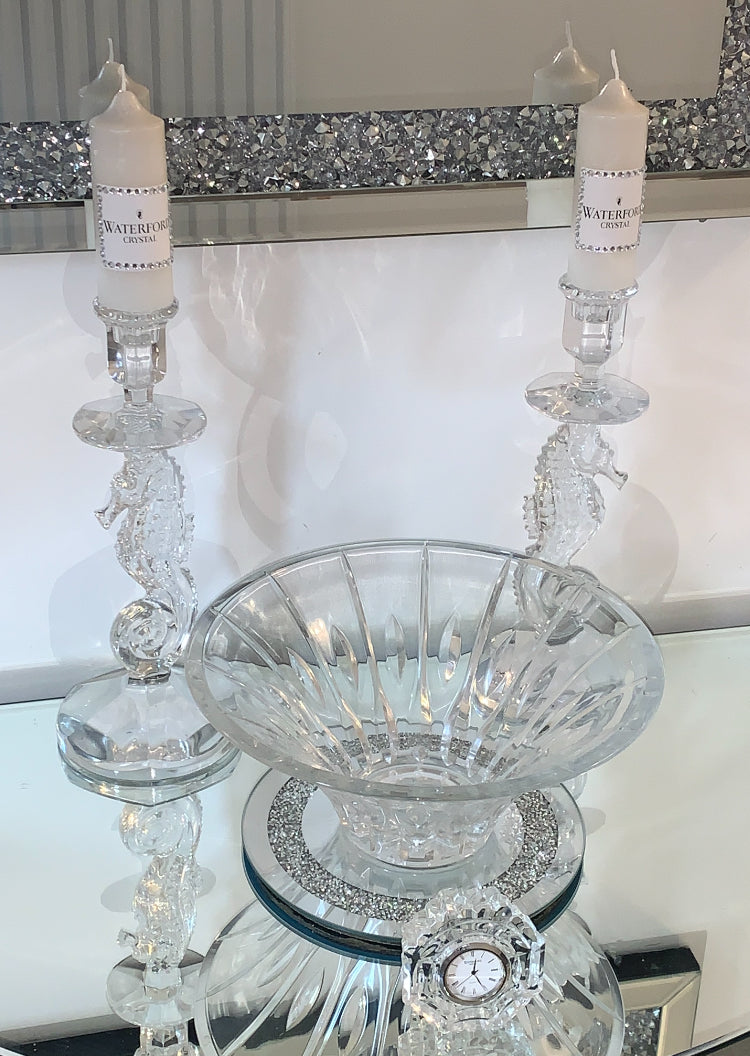 waterford crystal candles with diamonte label